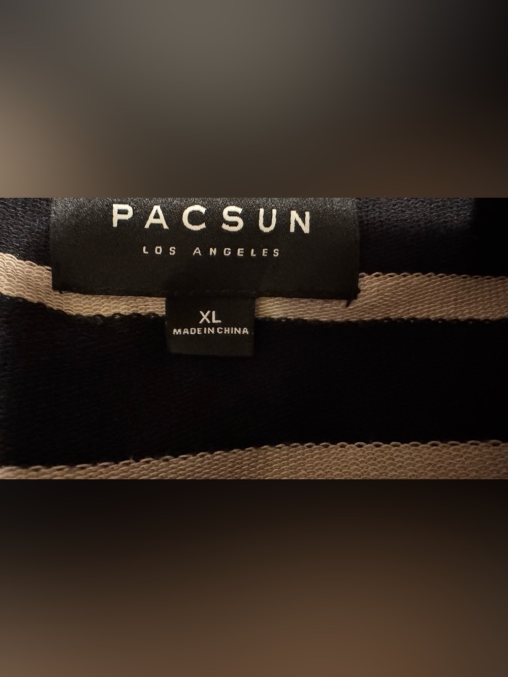 PacSun Black & Tan Striped Hooded Size- XL - Picture 6 of 10